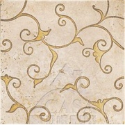 Настенная плитка Petra Antiqua Acqueforti tiles DAMASCO 2 Fon. Biancone /Dec.Oro